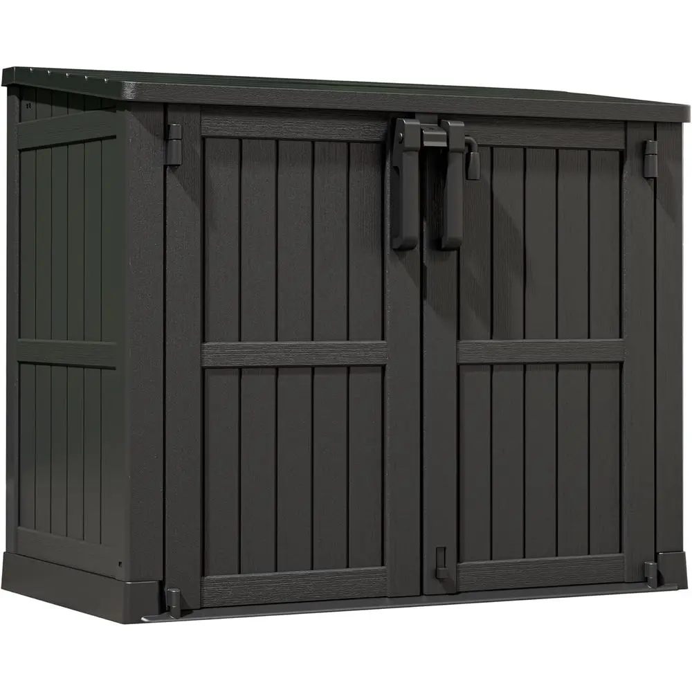 Portable 37 Cu. Ft. Lockable Outdoor Storage Cabinet - Waterproof, Easy Assembly for Yards and Patios in Black
Portable 37 Cu. Ft. Lockable Outdoor Storage Cabinet - Waterproof, Easy Assembly for Yards and Patios in Black