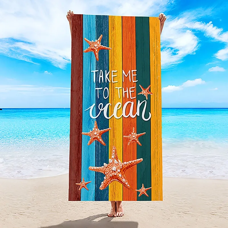Take Me To The Ocean Starfish Beach Towel Polyester Quick Dry Sand Free Large Bath Towels for Summer Pool Swim Travel Blanket
Take Me To The Ocean Starfish Beach Towel Polyester Quick Dry Sand Free Large Bath Towels for Summer Pool Swim Travel Blanket