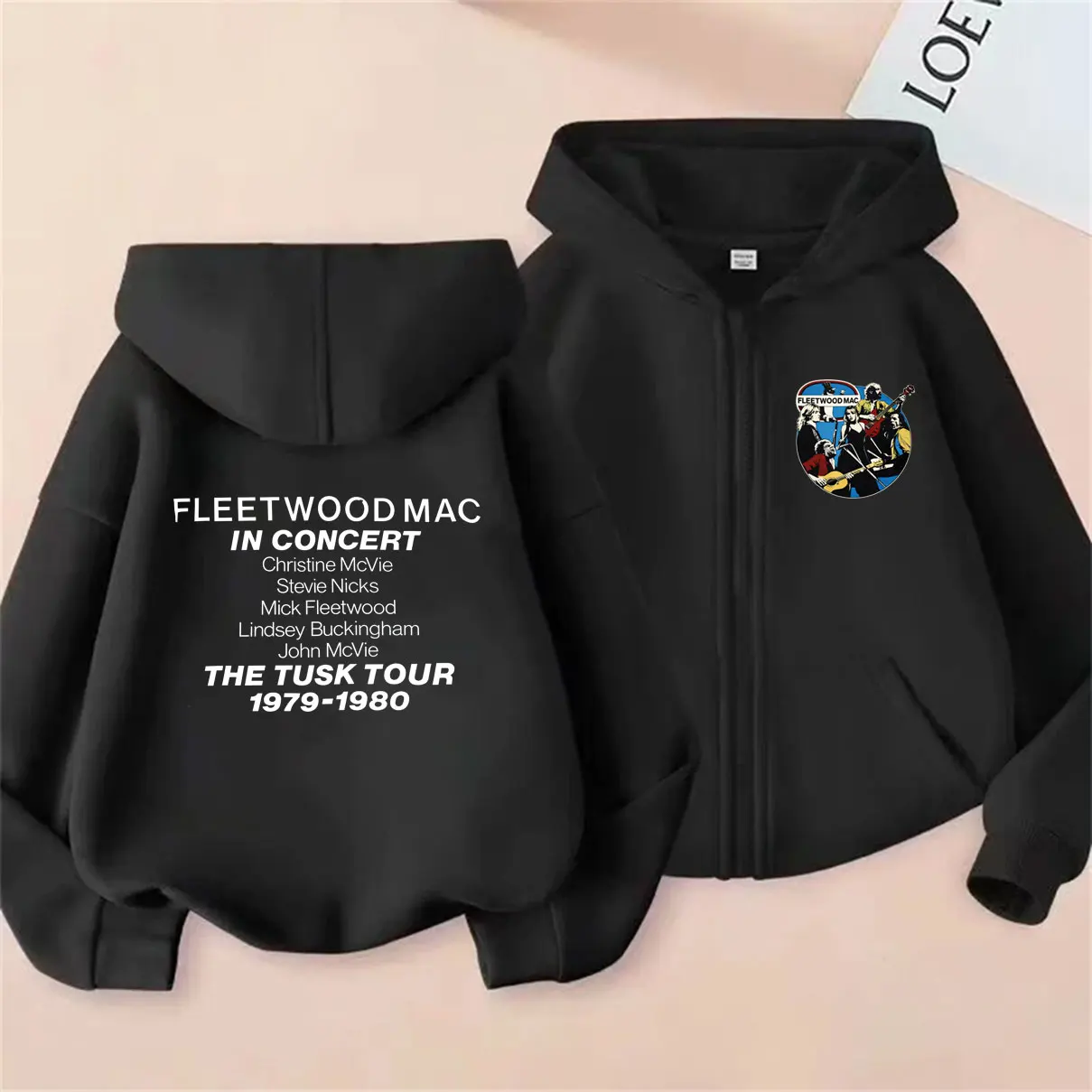 Rock Band Fleetwood Mac in Concert The Tusk Tour Merch Zipper Hoodie Stevie Nicks Jacket Men Women Casual Vintage Zip Up Hoodies
Rock Band Fleetwood Mac in Concert The Tusk Tour Merch Zipper Hoodie Stevie Nicks Jacket Men Women Casual Vintage Zip Up Hoodies
