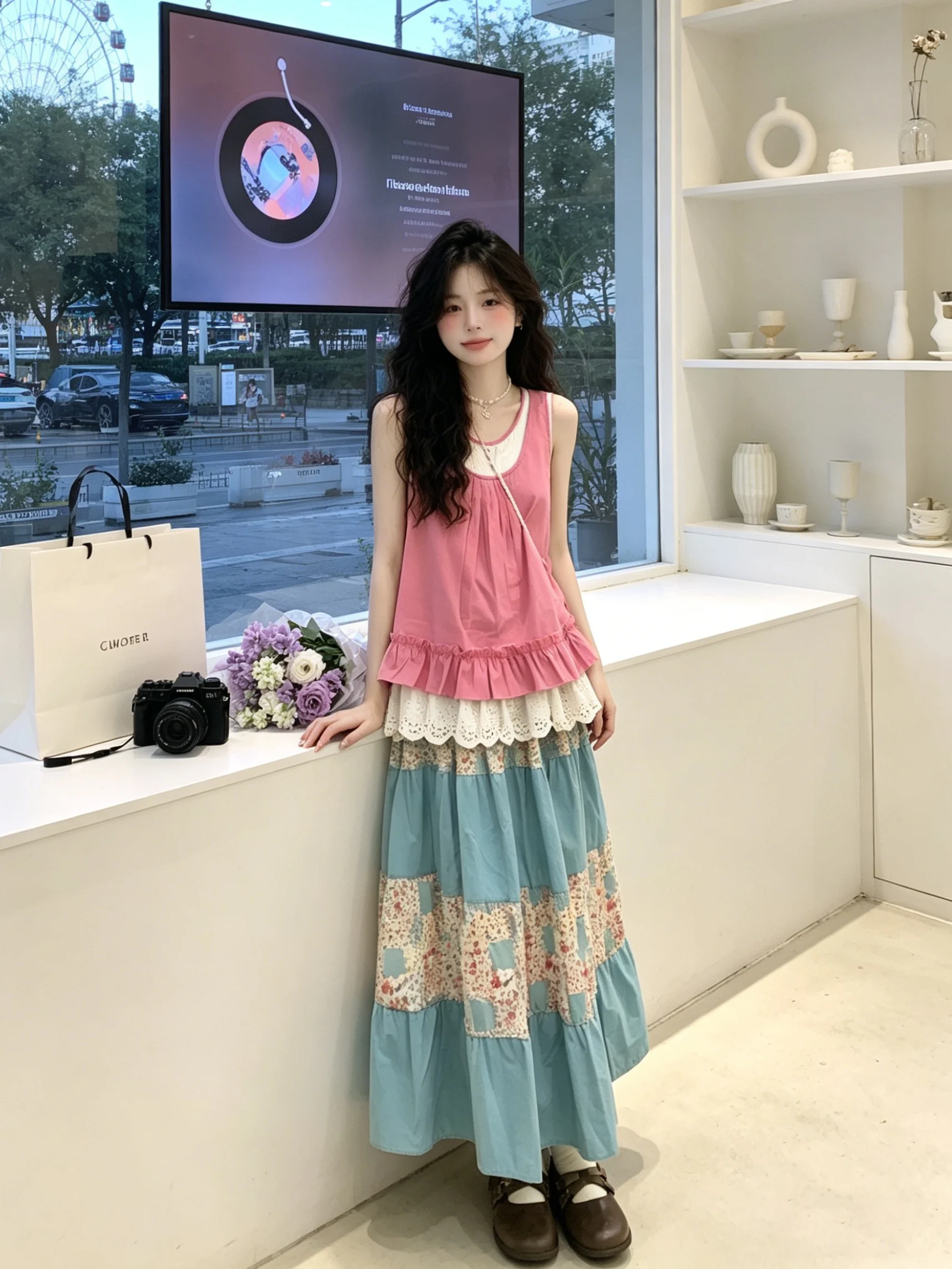 Dopamine Pink Halter Neck Dress Women's Summer Fashion Set Sleeveless Vest And Skirt Two-Piece Suit Breathable Lightweight
Dopamine Pink Halter Neck Dress Women's Summer Fashion Set Sleeveless Vest And Skirt Two-Piece Suit Breathable Lightweight