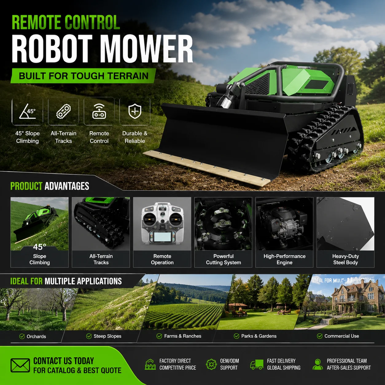 Best Seller High Efficiency RC Lawn Mower Wireless Remote Controlled Grass Trimmer Home Yard Use
Best Seller High Efficiency RC Lawn Mower Wireless Remote Controlled Grass Trimmer Home Yard Use