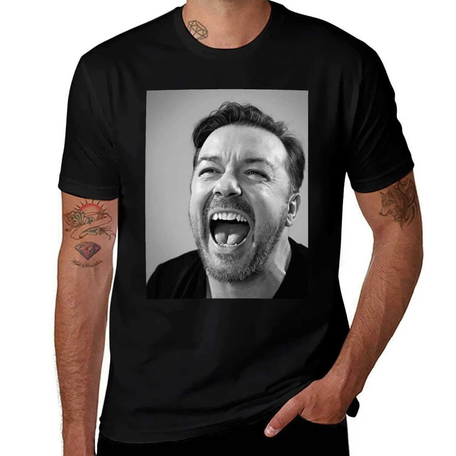 Ricky Gervais laugh T-Shirt t shirts for man graphic vintage man t shirt cotton high quality T-Shirt
Ricky Gervais laugh T-Shirt t shirts for man graphic vintage man t shirt cotton high quality T-Shirt