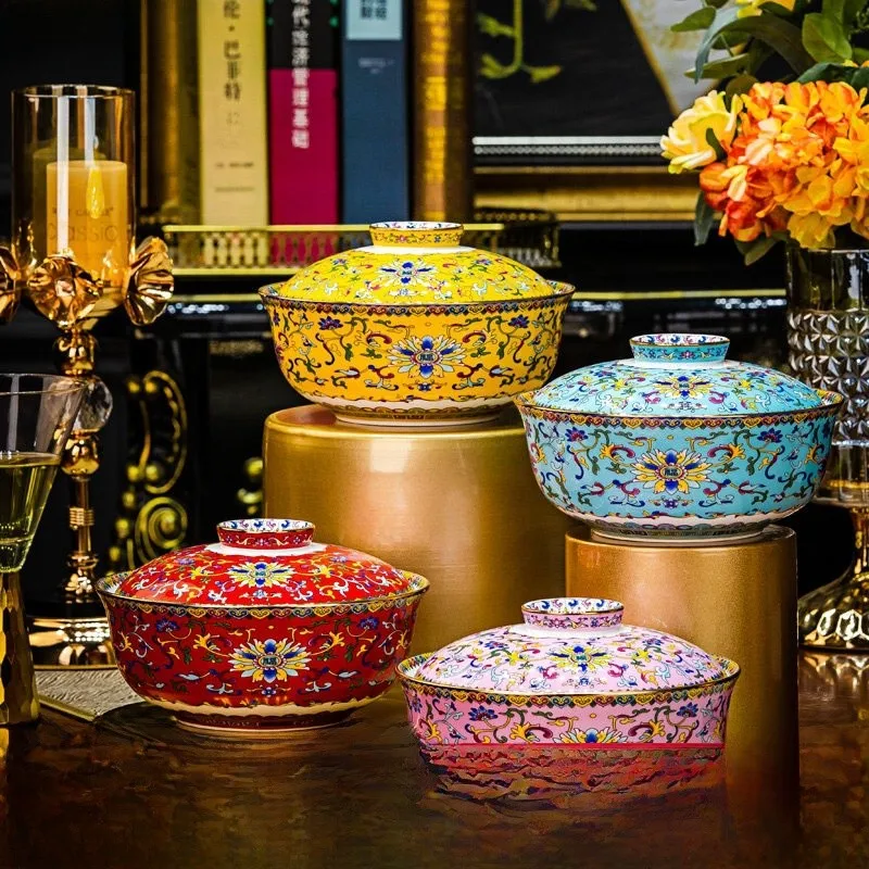 Jingdezhen Gold Rimmed Bone China Soup Bowl Ceramic Home Use Cover Bowl for Noodles Students Dormitory Workers Soup Bowl
Jingdezhen Gold Rimmed Bone China Soup Bowl Ceramic Home Use Cover Bowl for Noodles Students Dormitory Workers Soup Bowl