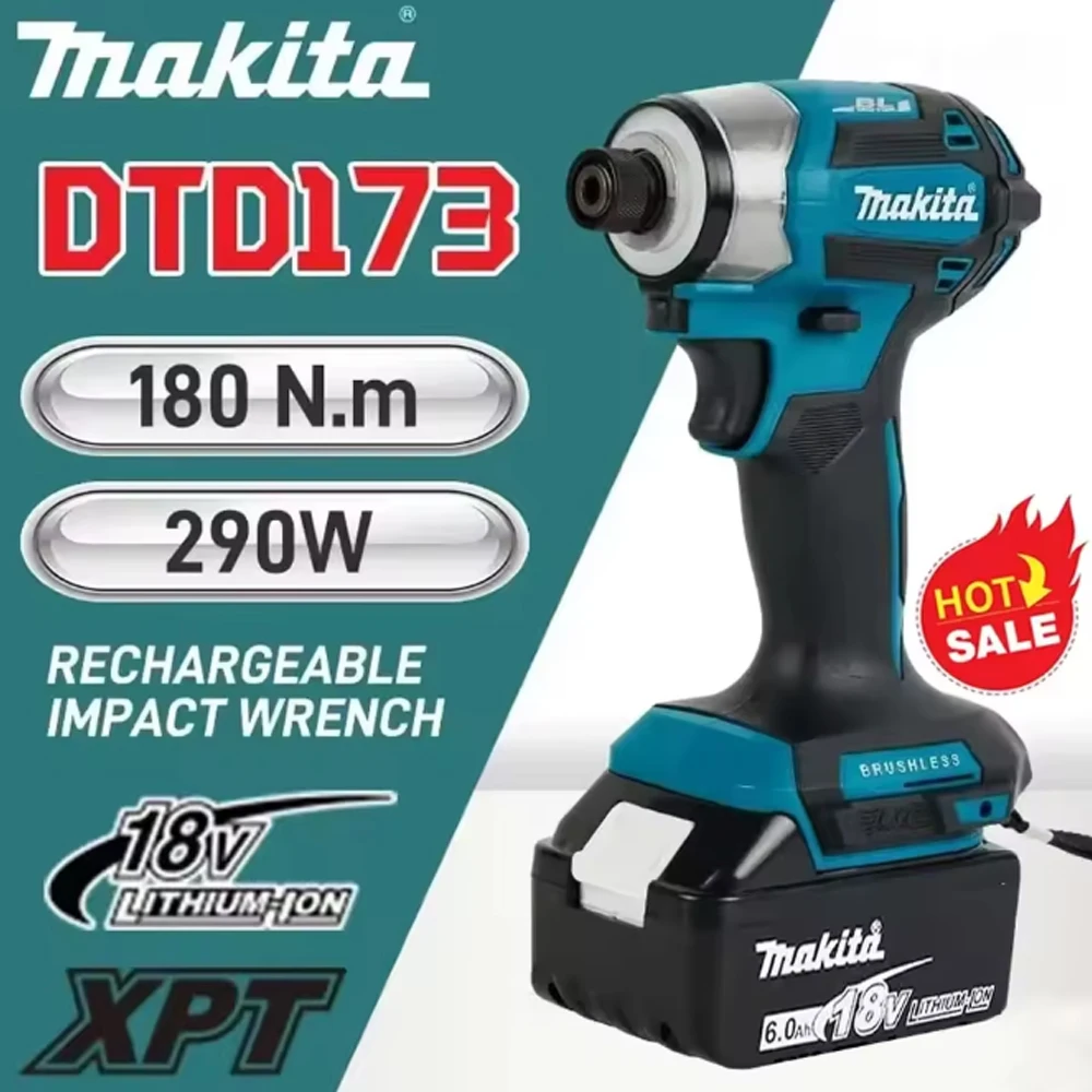 Genuine original 18V DTD173 Cordless Screwdriver Electric Key Wrench Torque Toos Impact Gun Power Tools Wireless Drill
Genuine original 18V DTD173 Cordless Screwdriver Electric Key Wrench Torque Toos Impact Gun Power Tools Wireless Drill