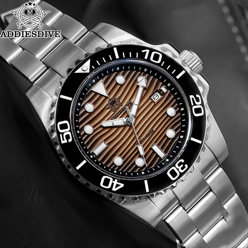 ADDIESDIVE 41mm Quartz Watch Men Top Brand 200m Waterproof Diving Watches Calendar 316L Stainless Steel Luminous Wristwatch New
ADDIESDIVE 41mm Quartz Watch Men Top Brand 200m Waterproof Diving Watches Calendar 316L Stainless Steel Luminous Wristwatch New