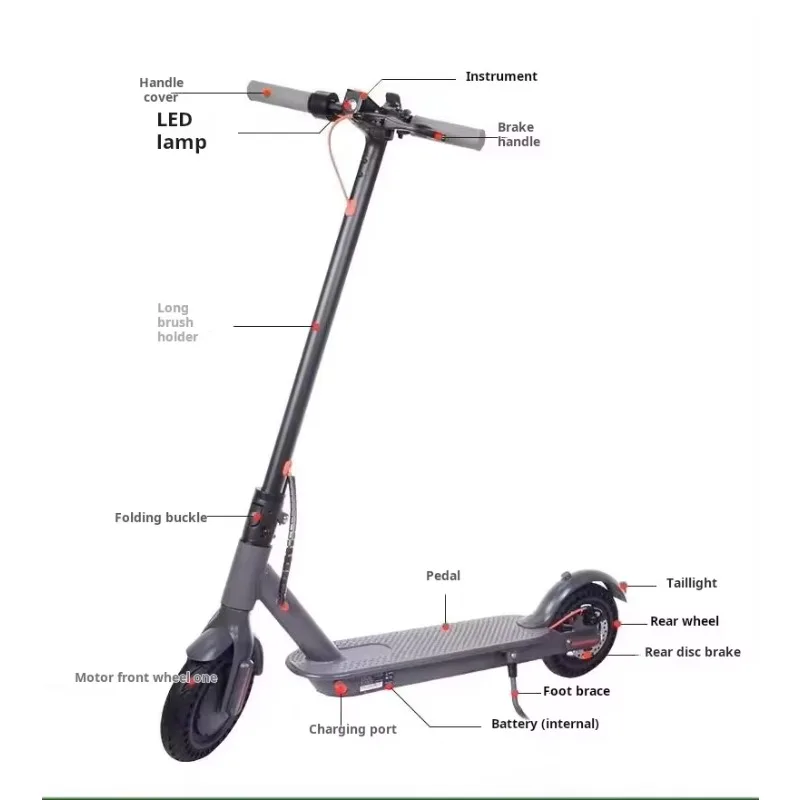 Factory-issued 36 Lithium Battery Electric Scooter for Adults 16 Kilometer Battery Life LED Display Two-Wheeled Smart E-Scooter
Factory-issued 36 Lithium Battery Electric Scooter for Adults 16 Kilometer Battery Life LED Display Two-Wheeled Smart E-Scooter