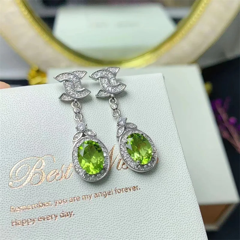 Серьги-подвески из натурального перидота с сертификатом, настоящие 925 Оригинальные Серебряные Элегантные ювелирные изделия 8x6 мм
Серьги-подвески из натурального перидота с сертификатом, настоящие 925 Оригинальные Серебряные Элегантные ювелирные изделия 8x6 мм