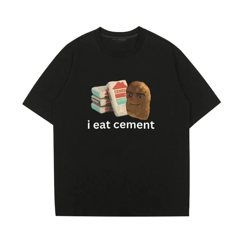 Футболки с короткими рукавами с принтом «Я ешь цемент», забавная курица, самородок, мем, мужские и женские повседневные футболки в стиле Харадзюку, уличная футболка
Футболки с короткими рукавами с принтом «Я ешь цемент», забавная курица, самородок, мем, мужские и женские повседневные футболки в стиле Харадзюку, уличная футболка