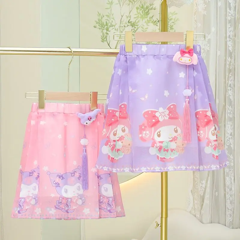 Summer My Melody Kuromi Anime Kawaii Sanrio New Ins Fashion Pleated Skirt Cute Cartoon Children Dress Clothing Gifts for Girls
Summer My Melody Kuromi Anime Kawaii Sanrio New Ins Fashion Pleated Skirt Cute Cartoon Children Dress Clothing Gifts for Girls