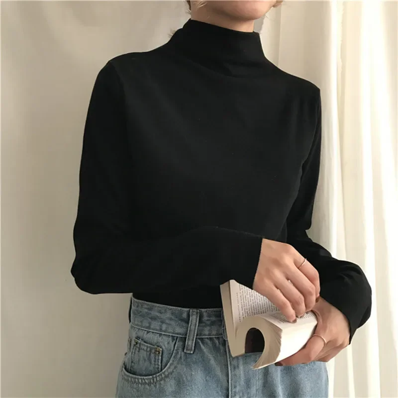 Spring Autumn Winter Female Blouse Women's Solid Casual Simple Soft Pullover Turtleneck Warm Slim Knitted Velvet Sweater LU395
Spring Autumn Winter Female Blouse Women's Solid Casual Simple Soft Pullover Turtleneck Warm Slim Knitted Velvet Sweater LU395
