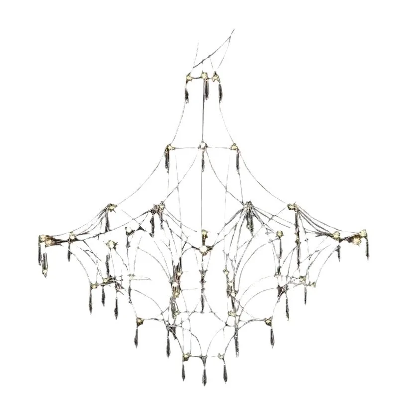 Stainless steel chandelier club restaurant crystal villa hotel lobby led light luxury
Stainless steel chandelier club restaurant crystal villa hotel lobby led light luxury