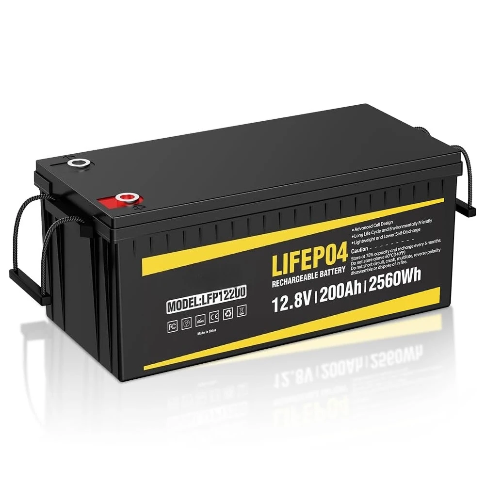 12V 200Ah Lithium LiFePO4 Battery, Built-in 200A BMS, 2560Wh Energy Storage, Iron Phosphate 8000-15000 Deep Cycles, Customized
12V 200Ah Lithium LiFePO4 Battery, Built-in 200A BMS, 2560Wh Energy Storage, Iron Phosphate 8000-15000 Deep Cycles, Customized