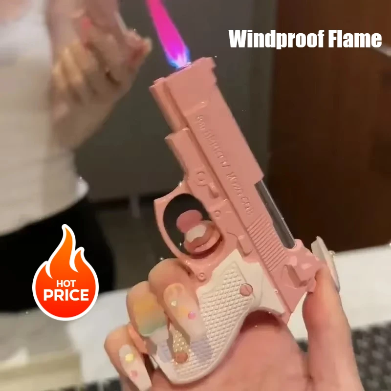 New Windproof Open Fire Gun Cigar Igniter Inflatable Lighter for Smoke Red Flame Pistol Cigarette Lighters & Smoking Accessories
New Windproof Open Fire Gun Cigar Igniter Inflatable Lighter for Smoke Red Flame Pistol Cigarette Lighters & Smoking Accessories