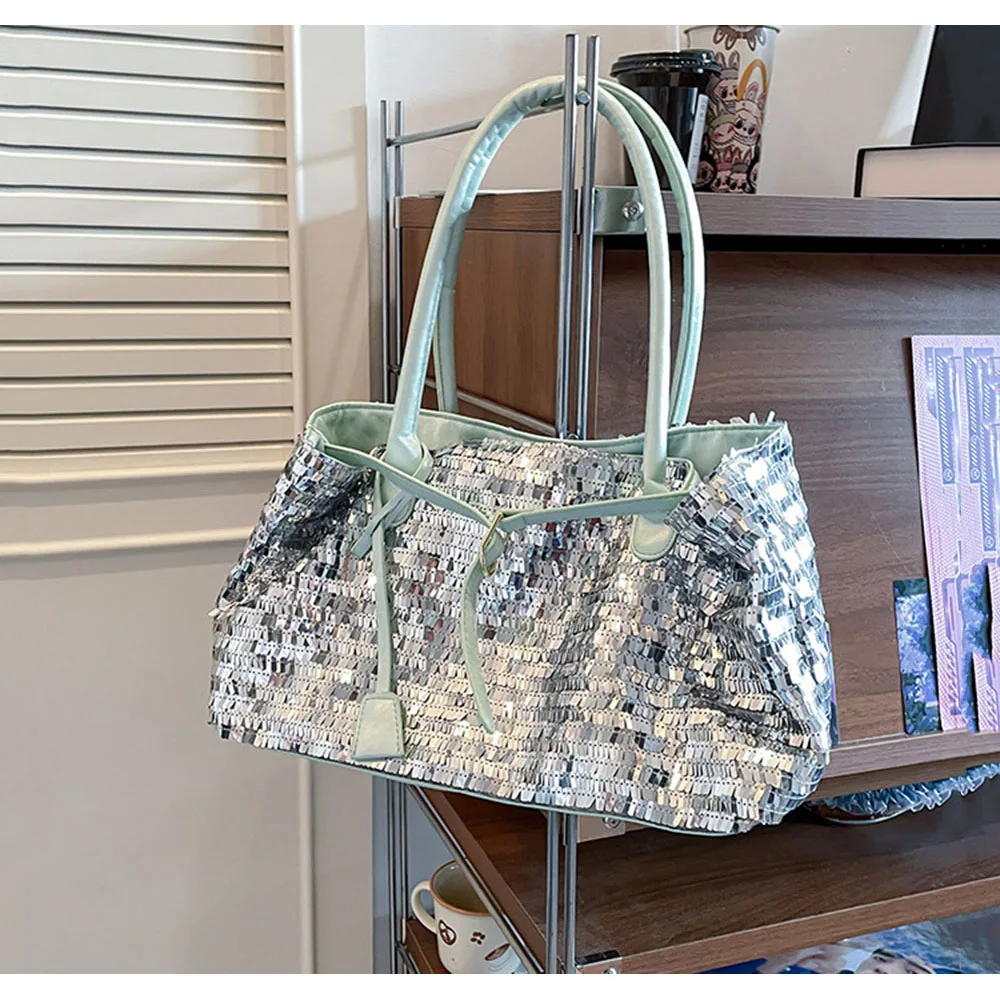 Shiny Sequins Tote Bag Large Capacity Single Shoulder Bag Minimalist Underarm Bags Casual Daily Fashion Handbag For Women
Shiny Sequins Tote Bag Large Capacity Single Shoulder Bag Minimalist Underarm Bags Casual Daily Fashion Handbag For Women