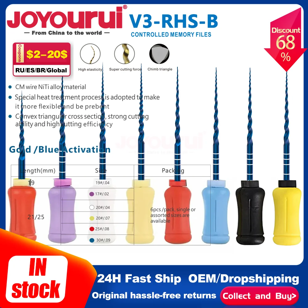 6pcs/Box Dental SX-F3 Pro Super Taper Files Blue Universeral Endodontics NiTi Hand Use Super Rotary File 25mm F4 Root Canal File
6pcs/Box Dental SX-F3 Pro Super Taper Files Blue Universeral Endodontics NiTi Hand Use Super Rotary File 25mm F4 Root Canal File