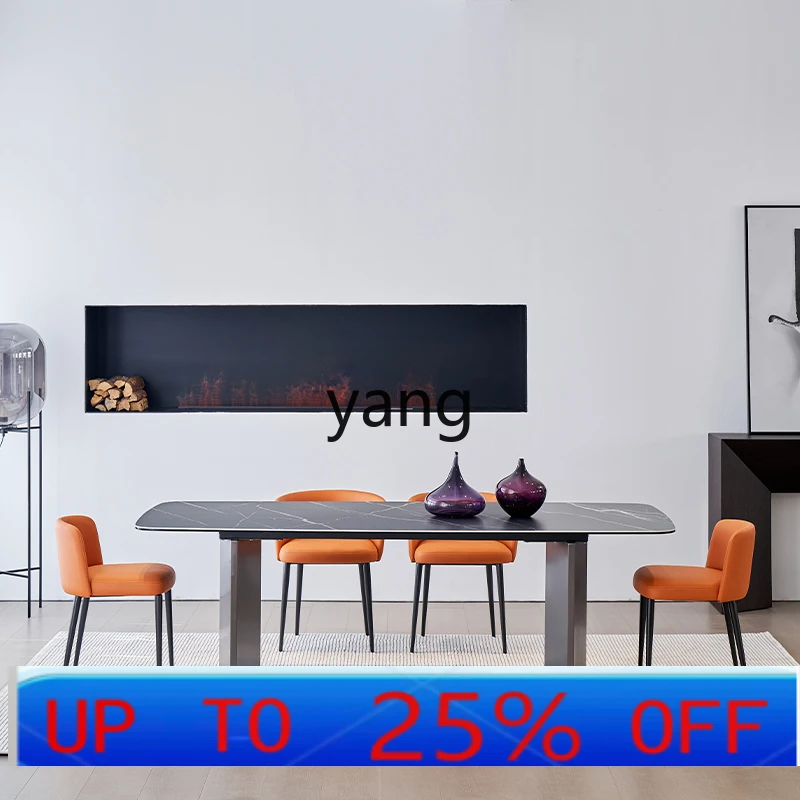 LMM square rock slab dining table living room home light luxury modern simple Italian minimalist dining table
LMM square rock slab dining table living room home light luxury modern simple Italian minimalist dining table