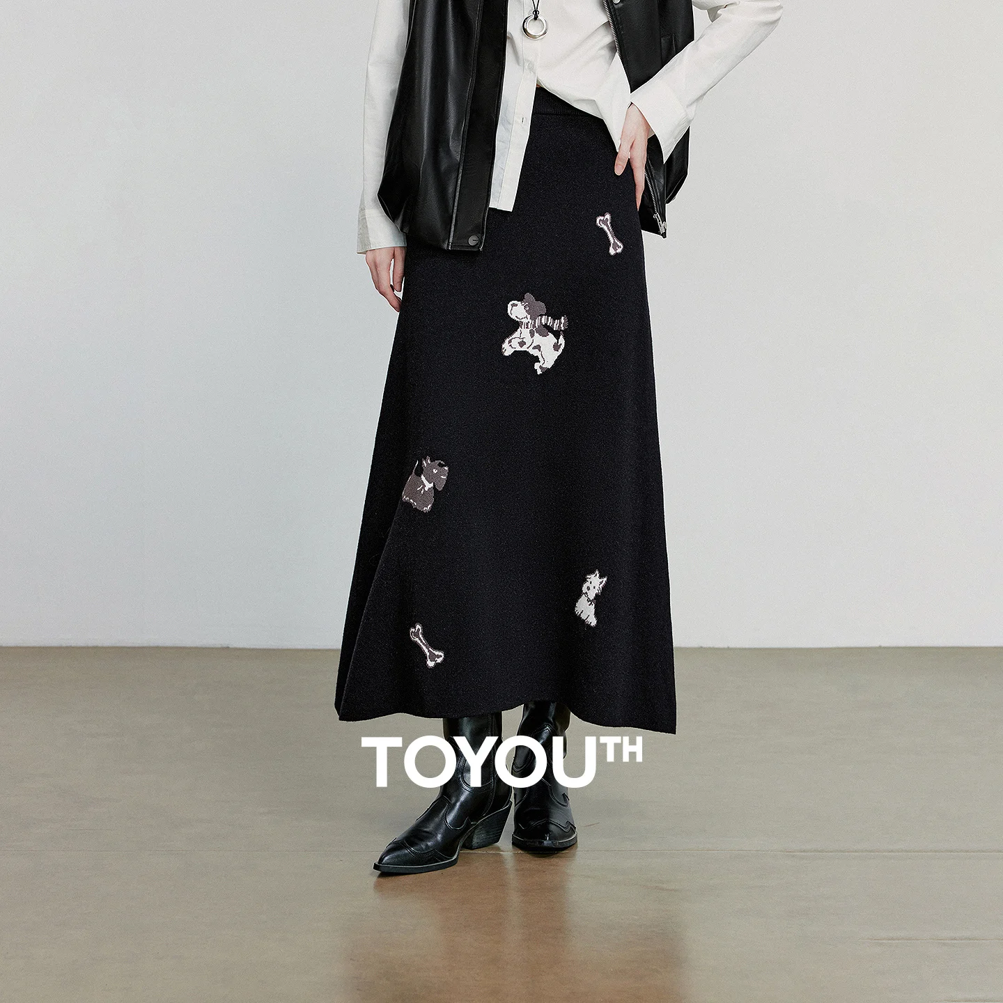 TOYOUTH Women Skirt 2025 Autumn New Pet Dog Jacquard Rabbit Velvet A Line Eleastic Waist Ankle Length Knitted Skirt
TOYOUTH Women Skirt 2025 Autumn New Pet Dog Jacquard Rabbit Velvet A Line Eleastic Waist Ankle Length Knitted Skirt