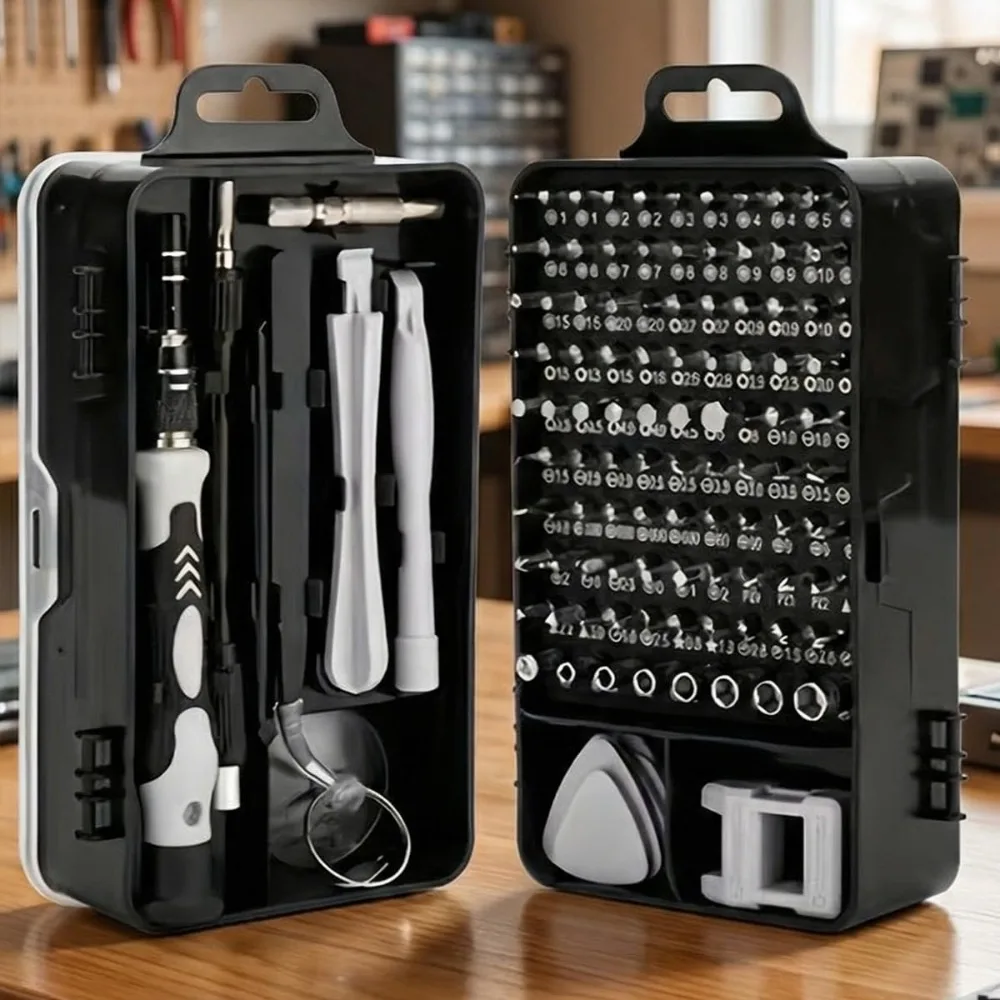 Magnetic 115 in 1 Precision Screwdriver Set Repair Tools Kit for Laptop Phone PC Tablet Electronics Maintenance Nut Driver
Magnetic 115 in 1 Precision Screwdriver Set Repair Tools Kit for Laptop Phone PC Tablet Electronics Maintenance Nut Driver