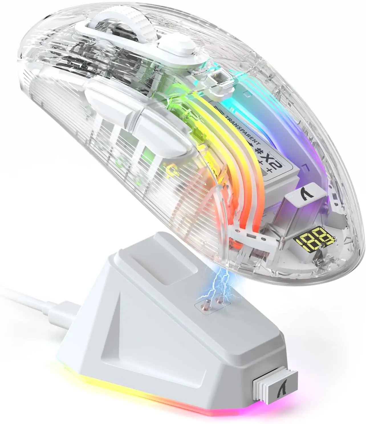 Беспроводная игровая мышь ATTACK SHARK X2Pro с зарядной док-станцией RGB, трехрежимная бесшумная мышь с RGB-подсветкой, прозрачный корпус, PixArt 3212
Беспроводная игровая мышь ATTACK SHARK X2Pro с зарядной док-станцией RGB, трехрежимная бесшумная мышь с RGB-подсветкой, прозрачный корпус, PixArt 3212