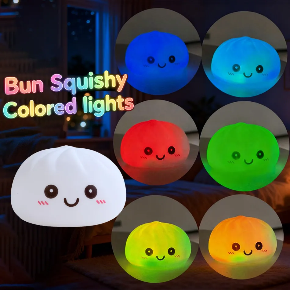 Luminous colored steamed Dumpling squeezing toy soft decompression colored lamp Luminescence for anxiety and bedroom decoration
Luminous colored steamed Dumpling squeezing toy soft decompression colored lamp Luminescence for anxiety and bedroom decoration