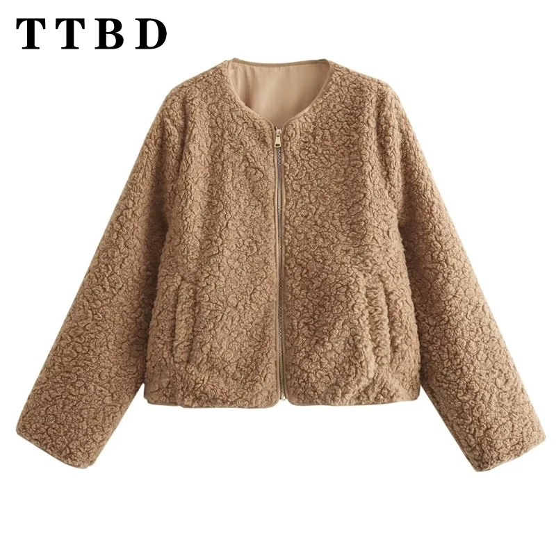 TTBD 2024 New Spring Women's Casual Fleece Short Jacket Coat Ladies European American Style Warm Outerwear Fashion Plush Top
TTBD 2024 New Spring Women's Casual Fleece Short Jacket Coat Ladies European American Style Warm Outerwear Fashion Plush Top