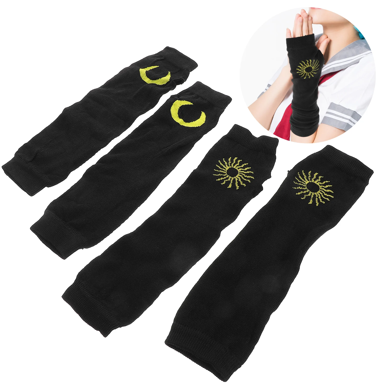 2 Pairs Ninja Gloves Arm Warmers Fingerless Mittens Women Hand Warmwrs Kids Black Costume Manual Elbow Length
2 Pairs Ninja Gloves Arm Warmers Fingerless Mittens Women Hand Warmwrs Kids Black Costume Manual Elbow Length