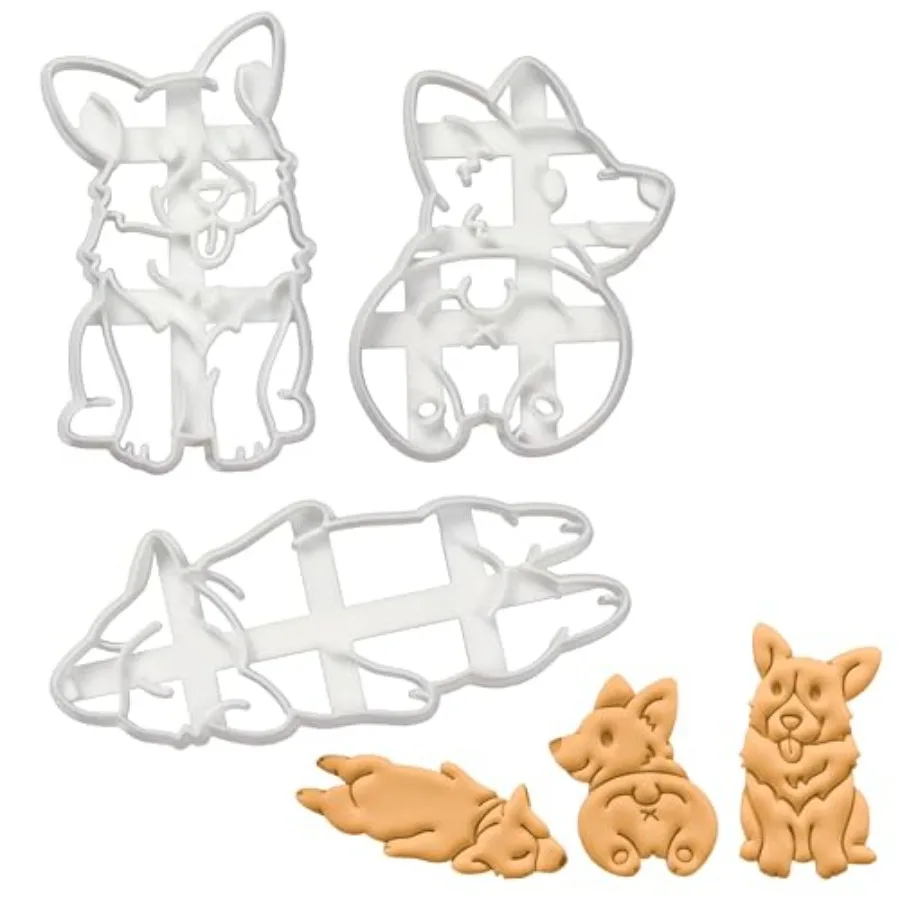 Corgi Cookie Cutters - Set of 3 Designs: Butt Happy Sleepy
Corgi Cookie Cutters - Set of 3 Designs: Butt Happy Sleepy