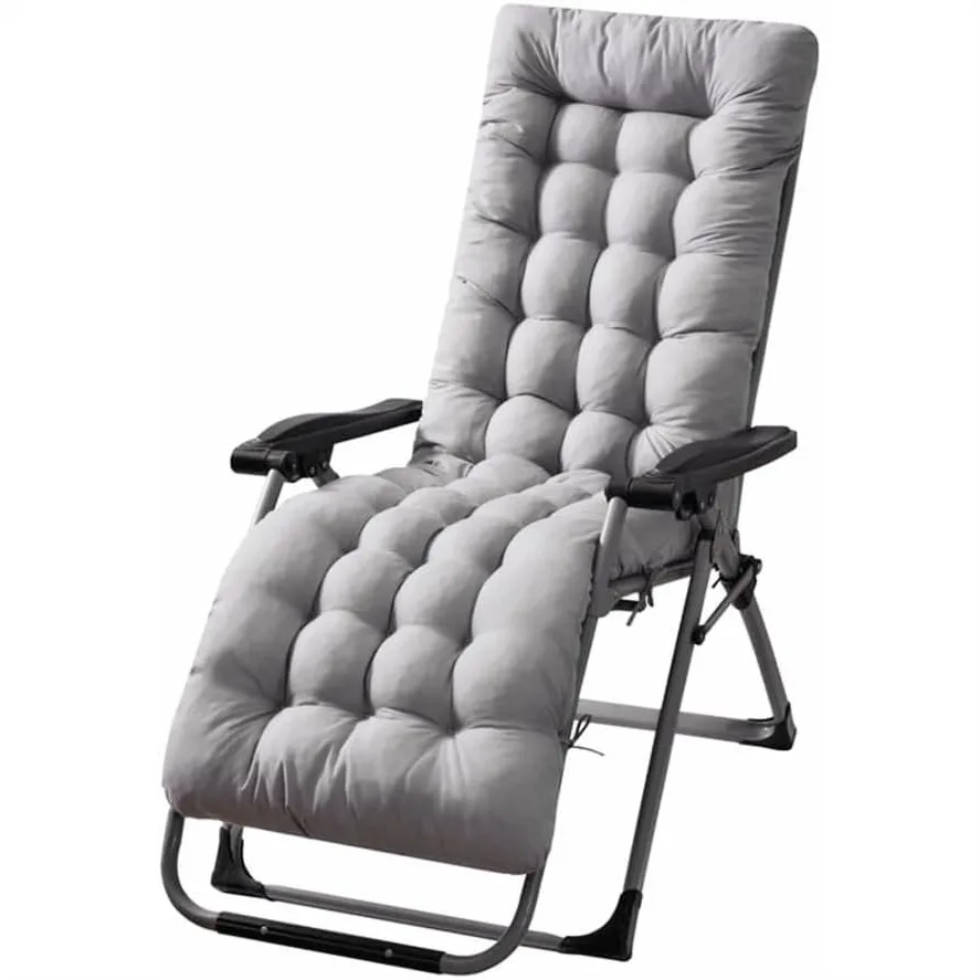 Patio Chaise Lounger Cushion with Ties, Thick Padded for Indoor Outdoor Use, 61x19x3in Light Gray
Patio Chaise Lounger Cushion with Ties, Thick Padded for Indoor Outdoor Use, 61x19x3in Light Gray