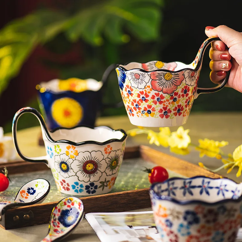 1Pcs 400ML Hand Drawn Handlebar Cup Ceramic Water Household Breakfast Mug Office Cup Couple Coffee Tea Cup
1Pcs 400ML Hand Drawn Handlebar Cup Ceramic Water Household Breakfast Mug Office Cup Couple Coffee Tea Cup