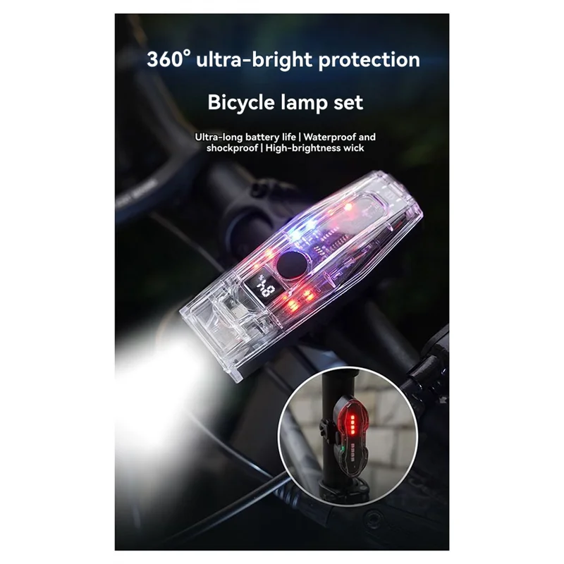ABKV-Rechargeable LED Bicycle Front Light Bike Light Taillight Cycling Head Lights Safety Lamp For Night Riding
ABKV-Rechargeable LED Bicycle Front Light Bike Light Taillight Cycling Head Lights Safety Lamp For Night Riding