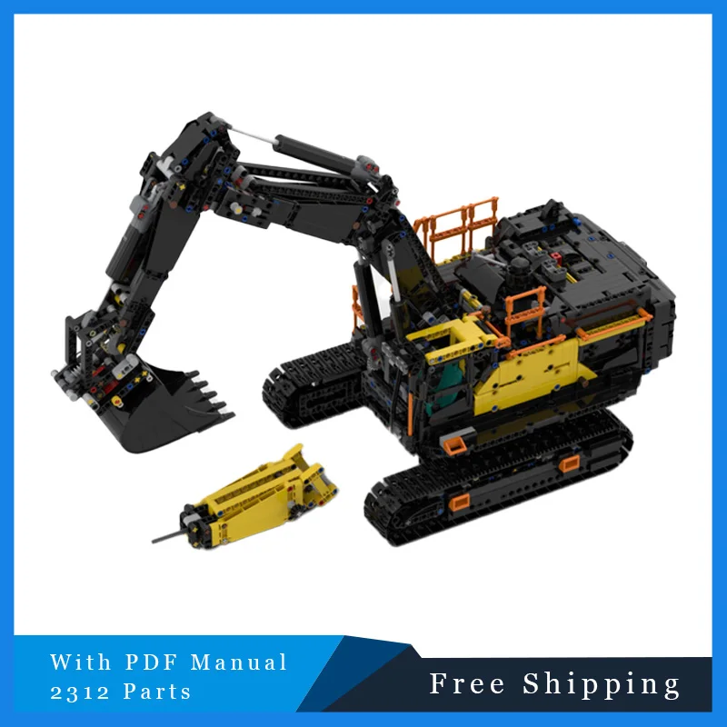 2312 шт. MOC строительная машина черный крутой экскаватор технология строительная серия DIY детская образовательная сборка на день рождения
2312 шт. MOC строительная машина черный крутой экскаватор технология строительная серия DIY детская образовательная сборка на день рождения