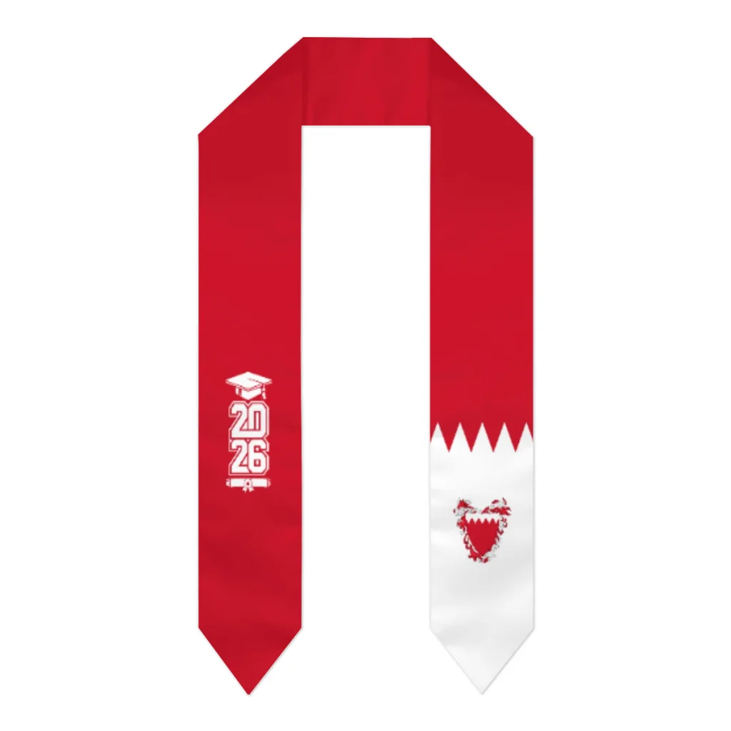 Class of 2026 Bahrain Flag Scarf Graduation Sash Stole International Study Abroad Adult Unisex Party Accessory Top Print
Class of 2026 Bahrain Flag Scarf Graduation Sash Stole International Study Abroad Adult Unisex Party Accessory Top Print