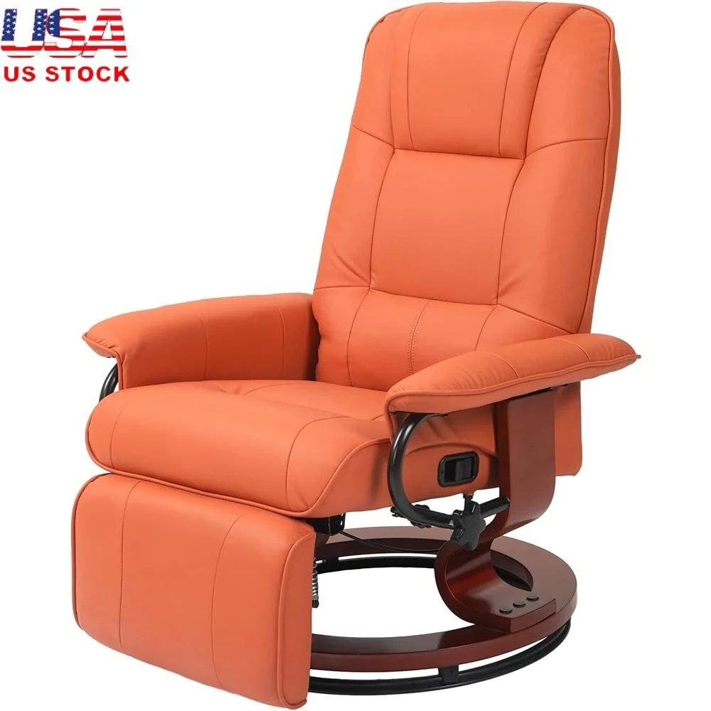 Faux Leather Recliner Chair Adjustable Swivel Lounge Chair with Footrest Armrest Comfortable Support Living Room Furniture
Faux Leather Recliner Chair Adjustable Swivel Lounge Chair with Footrest Armrest Comfortable Support Living Room Furniture