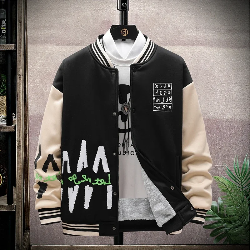 Winter Men's Fleece Baseball Jacket Outdoor Sports Versatile Jacket Korean Casual Embroidery Decorative Jacket
Winter Men's Fleece Baseball Jacket Outdoor Sports Versatile Jacket Korean Casual Embroidery Decorative Jacket