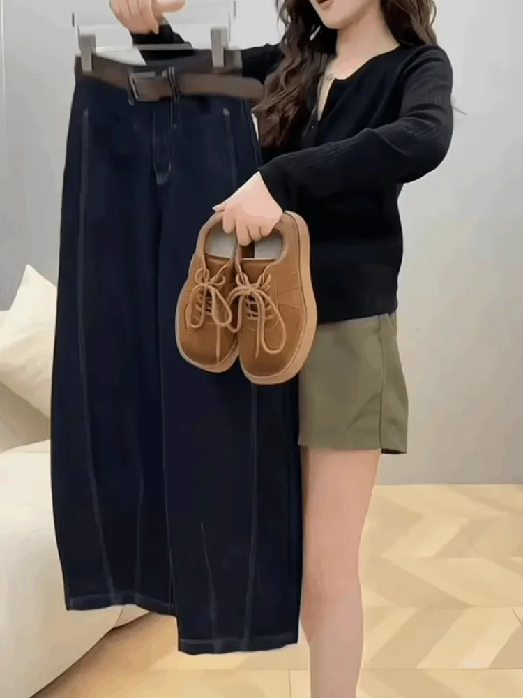 plus Size Women's Loose Fitting Floor Length Denim Jeans High Waist Wide Leg Pants Slimming Design Hip Covering Knife Jeans
plus Size Women's Loose Fitting Floor Length Denim Jeans High Waist Wide Leg Pants Slimming Design Hip Covering Knife Jeans