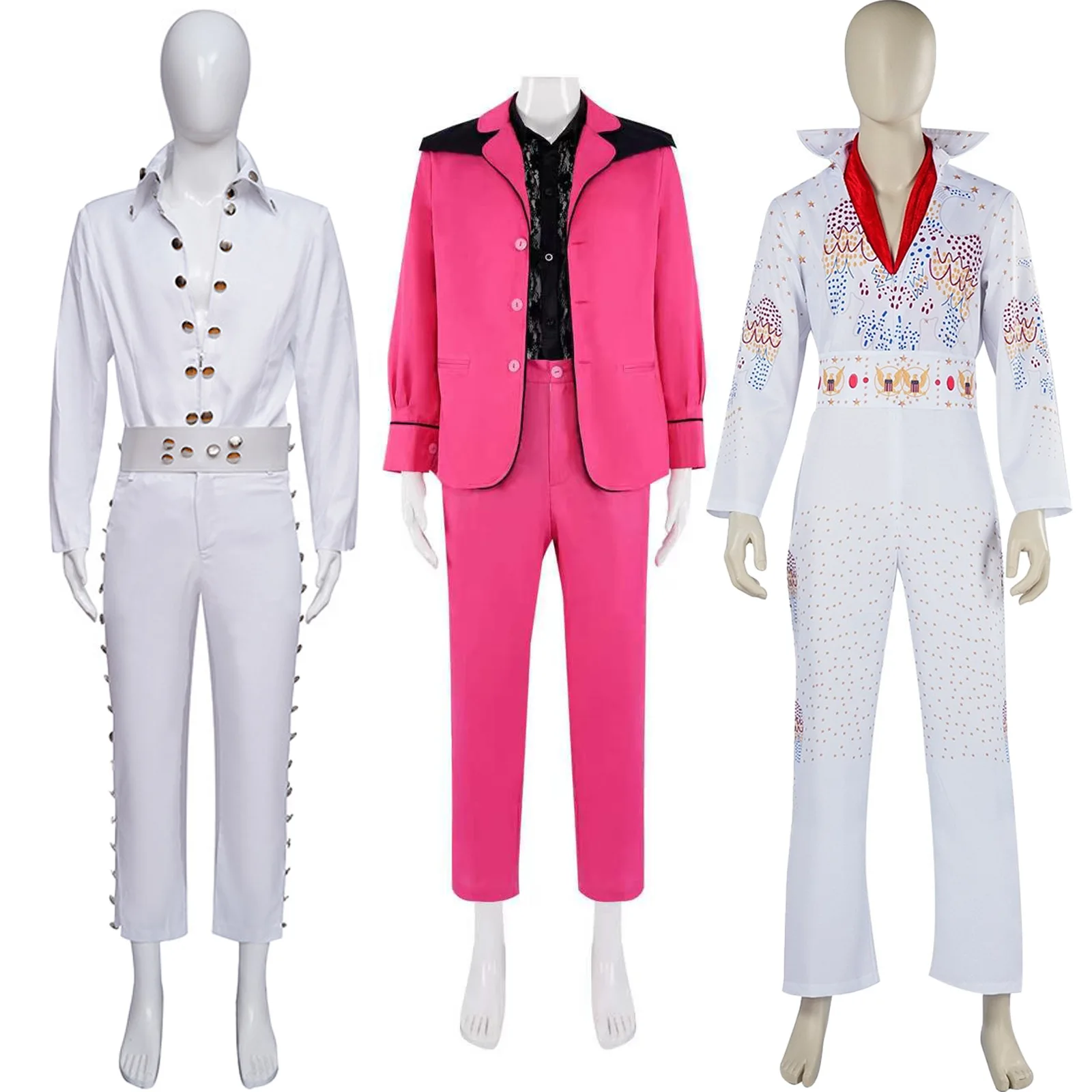 Movie Presley Cosplay Costume Adult White Printed Jumpsuit Suits Diamond Rock Singer Cosplay Halloween Stage Performance
Movie Presley Cosplay Costume Adult White Printed Jumpsuit Suits Diamond Rock Singer Cosplay Halloween Stage Performance