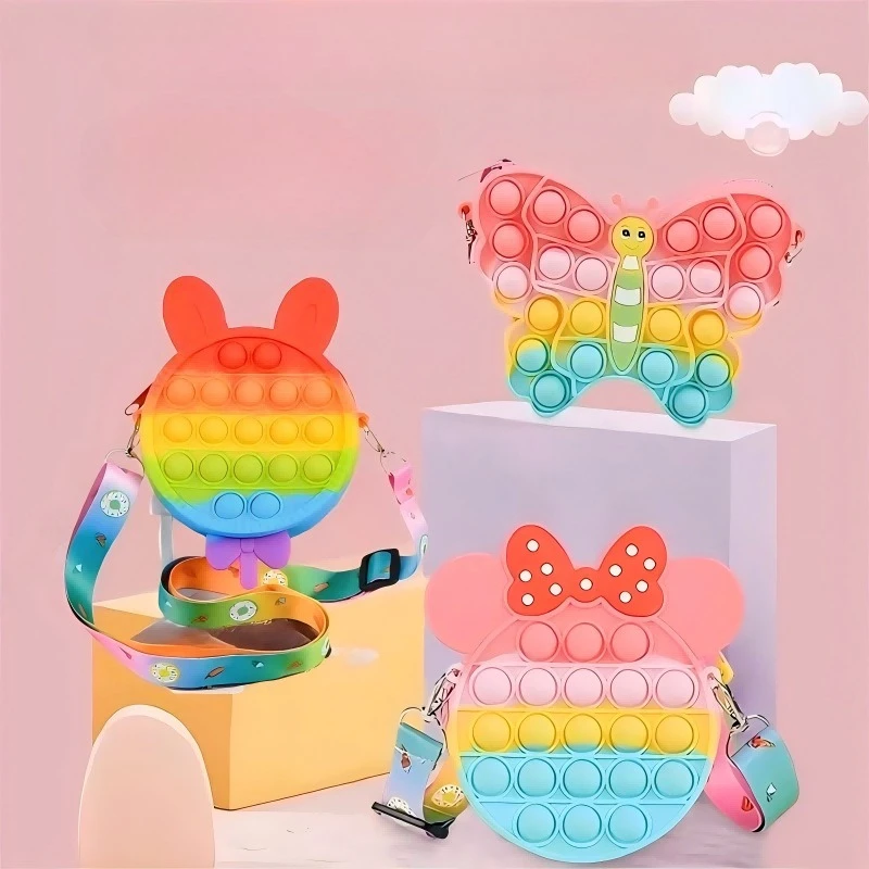 Rainbow Minnie Bowknot Bag Fidget Toys for Girls Decompression Stress Relief Funny Messenger Bag Butterfly Coin Purse Kids Gift
Rainbow Minnie Bowknot Bag Fidget Toys for Girls Decompression Stress Relief Funny Messenger Bag Butterfly Coin Purse Kids Gift