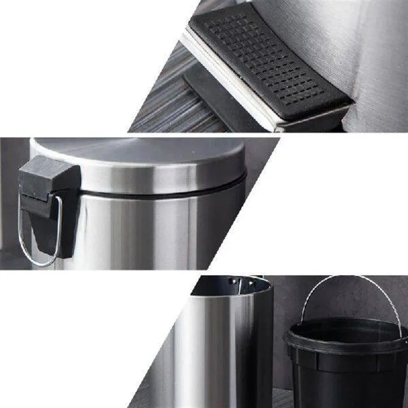 3L Trash Bin with Foot Pedal Quiet Closing Lid Garbage Can Trash Bin Eco-Friendly Kitchen Waste Disposal Bin
3L Trash Bin with Foot Pedal Quiet Closing Lid Garbage Can Trash Bin Eco-Friendly Kitchen Waste Disposal Bin