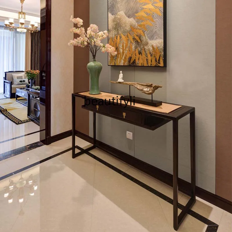 New Chinese-style entrance table, living room partition, table, corridor decorative cabinet, hotel solid wood
New Chinese-style entrance table, living room partition, table, corridor decorative cabinet, hotel solid wood