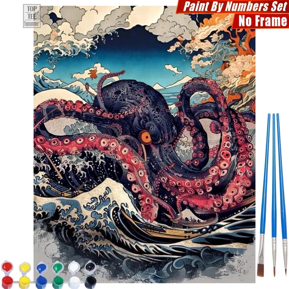 Ukiyo-E Octopus Dance DIY Paints By Numbers Kit - Churning Waves Style Home Activities Easter Gift For Husband
Ukiyo-E Octopus Dance DIY Paints By Numbers Kit - Churning Waves Style Home Activities Easter Gift For Husband