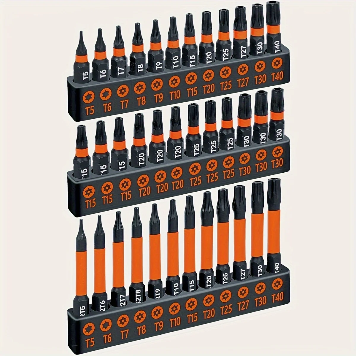 36pcs Torx Bit Set, Tamper Resistant Star Bits Set, Security Torx Bit Set, T5 - T40, S2 Steel, 1" and 2.38" Long
36pcs Torx Bit Set, Tamper Resistant Star Bits Set, Security Torx Bit Set, T5 - T40, S2 Steel, 1" and 2.38" Long