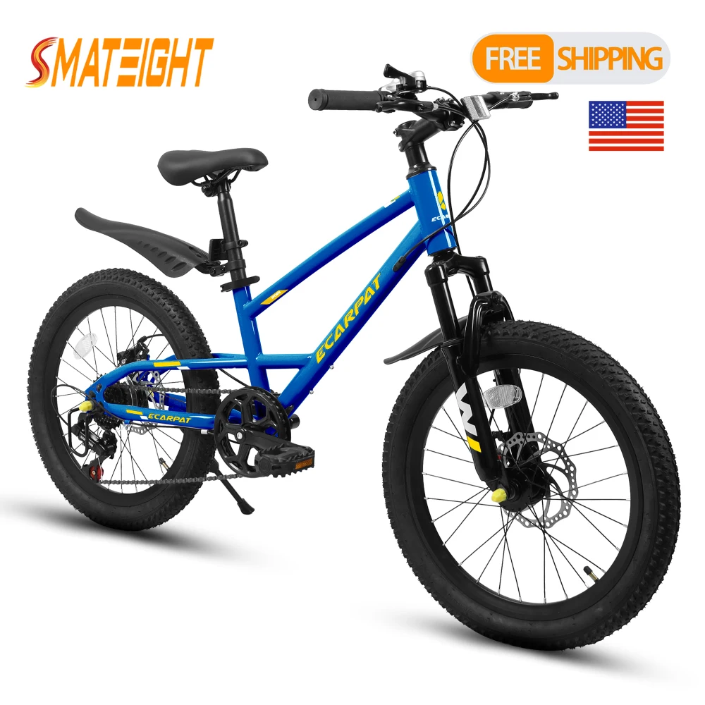 20 Inch Kids Trail Bike Steel Frame 7 Speed Gears Front Suspension Disc Brakes 20x2.125 Tires for Children Mountain Bicycle
20 Inch Kids Trail Bike Steel Frame 7 Speed Gears Front Suspension Disc Brakes 20x2.125 Tires for Children Mountain Bicycle