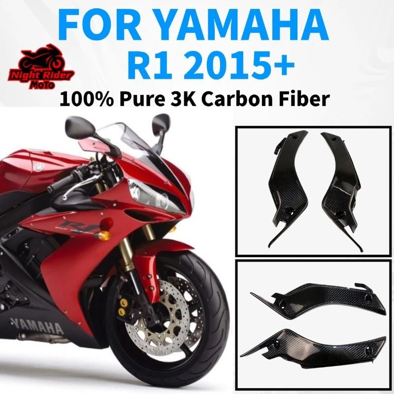 3K carbon fiber 100% pure left and right side fairing motorcycle modification accessories,mudguard,etc. For Yamaha R1 2015+
3K carbon fiber 100% pure left and right side fairing motorcycle modification accessories,mudguard,etc. For Yamaha R1 2015+