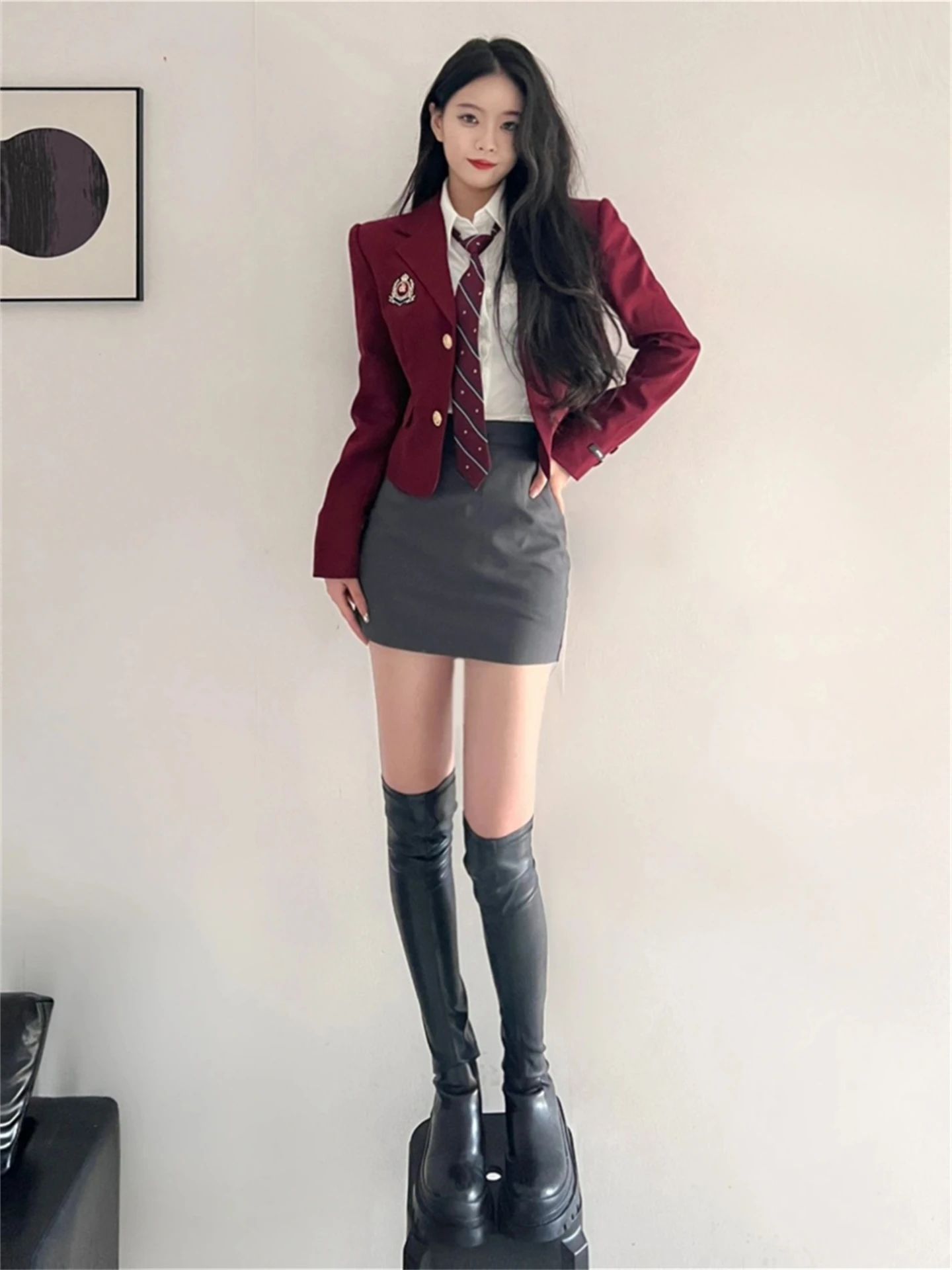 Sexy Korean Style Grey Woolen Skirt High Waist A-Line Tight Fit Anti-Light Short Skirt for plus Size Women
Sexy Korean Style Grey Woolen Skirt High Waist A-Line Tight Fit Anti-Light Short Skirt for plus Size Women