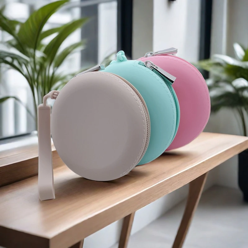 Waterproof Round Silicone Coin Purse Solid Color High Capacity Portable Headphone Storage Bag Mini Silicone Storage Key Bag
Waterproof Round Silicone Coin Purse Solid Color High Capacity Portable Headphone Storage Bag Mini Silicone Storage Key Bag