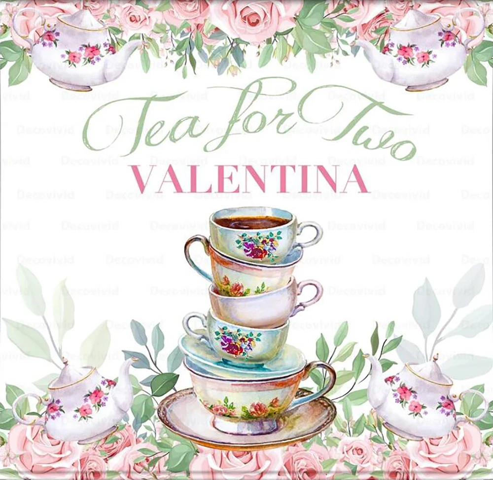 Custom tea party Cups Pink Flowers Garden Rustic backdrop birthday background
Custom tea party Cups Pink Flowers Garden Rustic backdrop birthday background