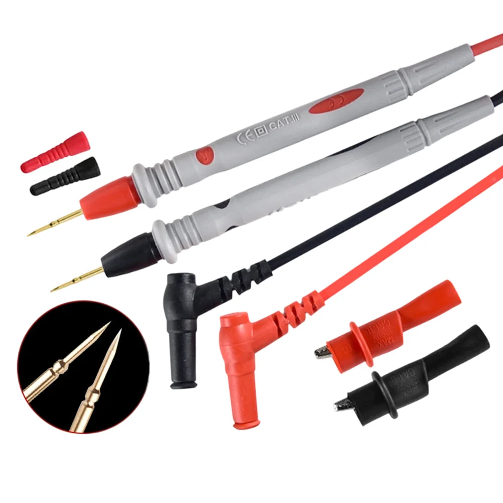 For Motherboard Diagnostics Black Test Leads 1000V Multimeter Extra-fine Tips Flexible PVC Insulation Silicone Non-slip Handles
For Motherboard Diagnostics Black Test Leads 1000V Multimeter Extra-fine Tips Flexible PVC Insulation Silicone Non-slip Handles