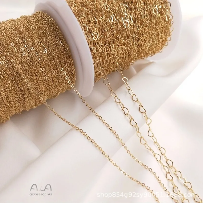 Wholesale 14K Gold Color Peach Heart Love Shaped Extension Chain for DIY Necklace Bracelet Jewelry Making Accessories
Wholesale 14K Gold Color Peach Heart Love Shaped Extension Chain for DIY Necklace Bracelet Jewelry Making Accessories