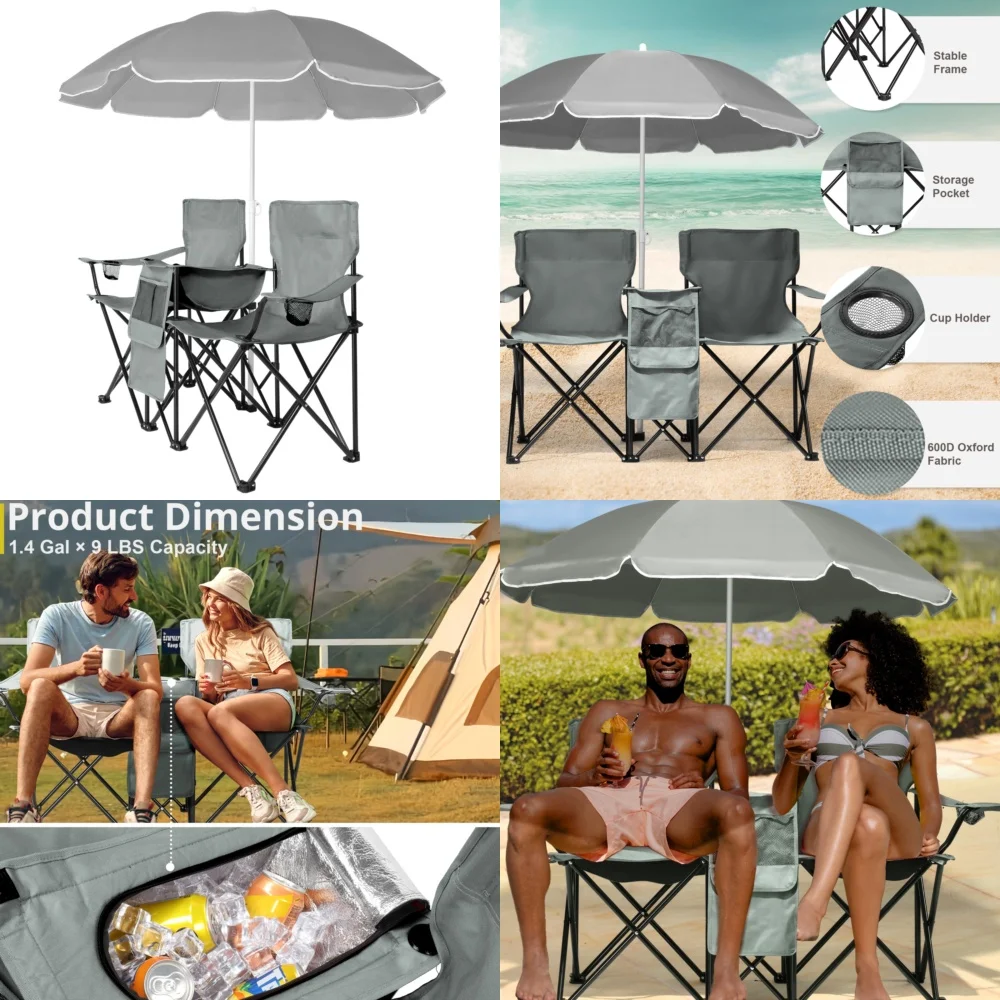 camping chairDouble Folding Chair with Cooler for Camping Beach Picnic Outdoor Sun Umbrella Removable Portable Lightweight Lawn
camping chairDouble Folding Chair with Cooler for Camping Beach Picnic Outdoor Sun Umbrella Removable Portable Lightweight Lawn
