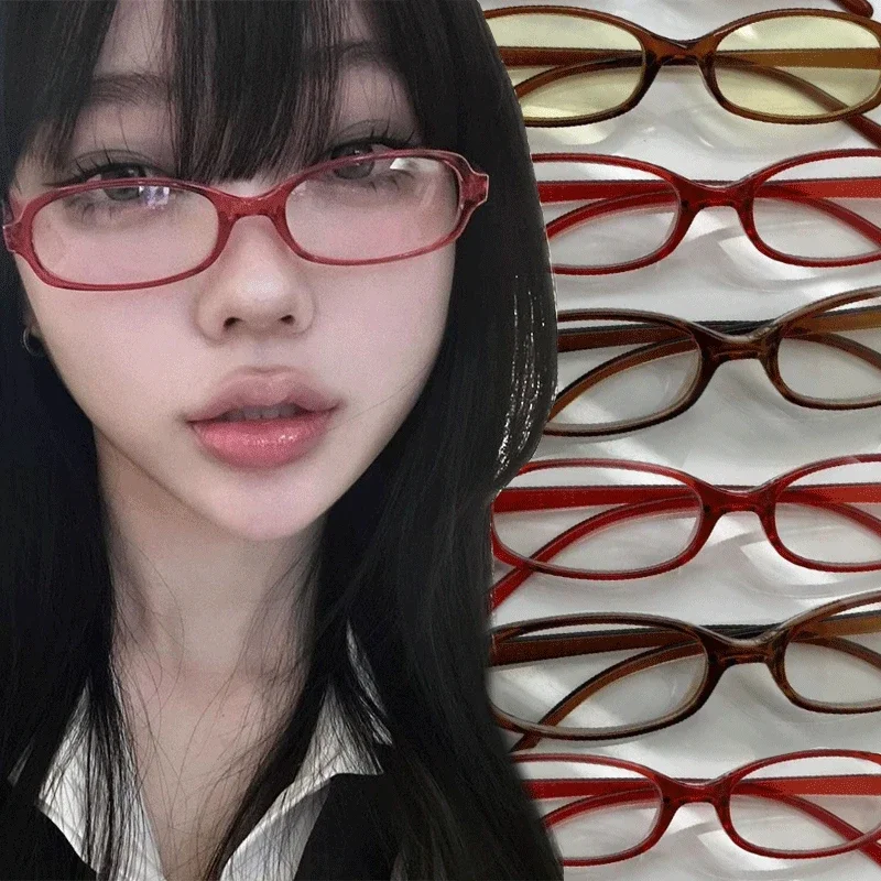 Y2K Women Retro Oval Square Glasses Red Green Frame Glass Eyewear Decorative Computer Anti-blue Eyeglasses with Seaside Driving
Y2K Women Retro Oval Square Glasses Red Green Frame Glass Eyewear Decorative Computer Anti-blue Eyeglasses with Seaside Driving